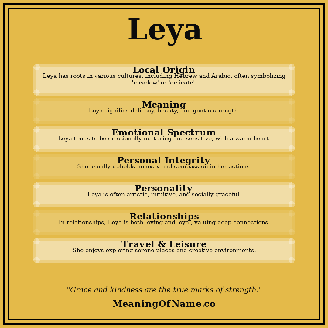 Leya name meaning poster