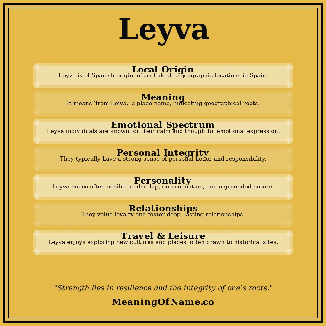 Leyva name meaning poster