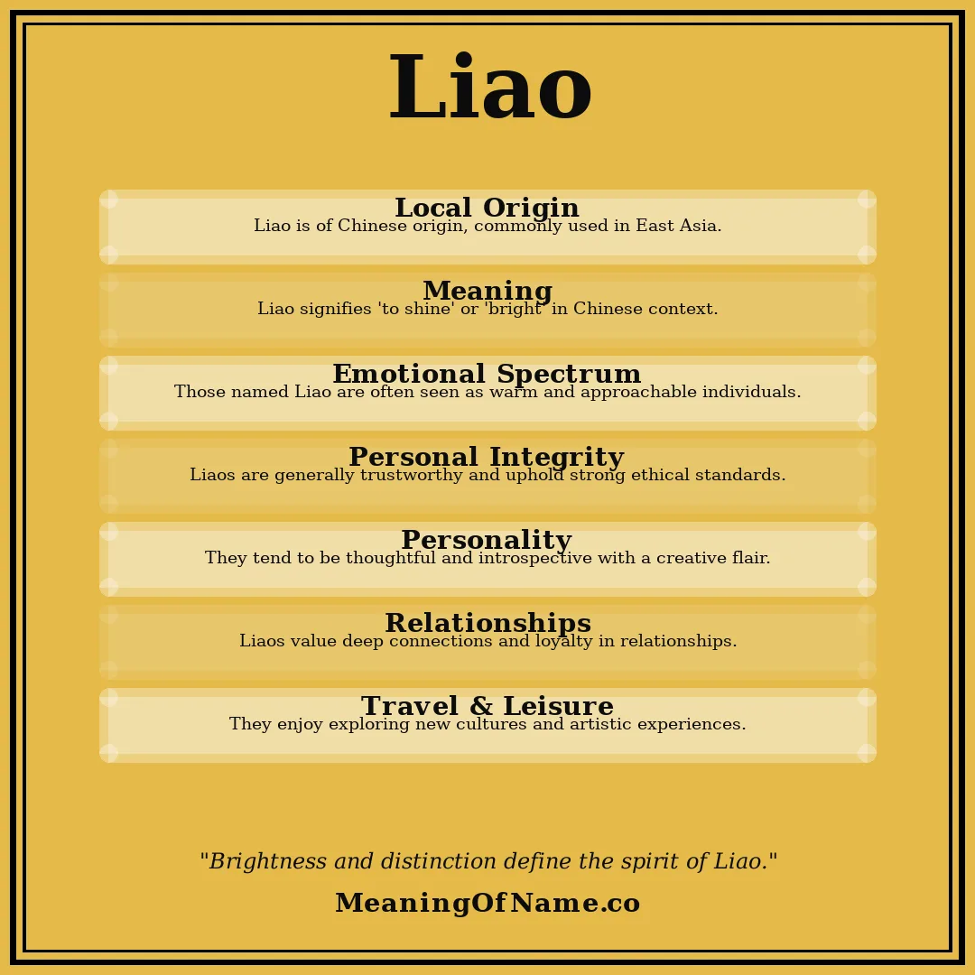 Liao name meaning poster