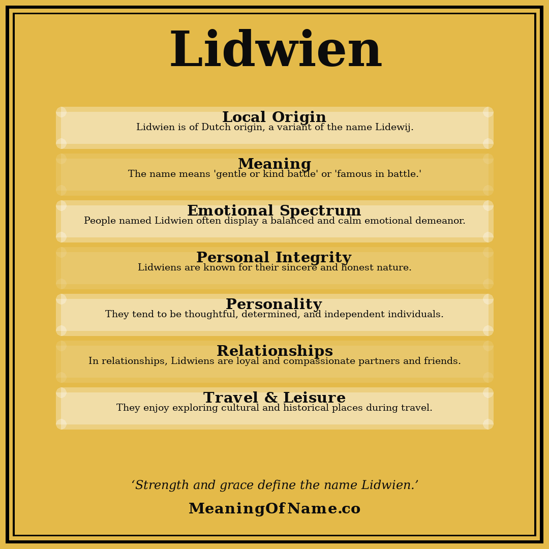 Lidwien name meaning poster