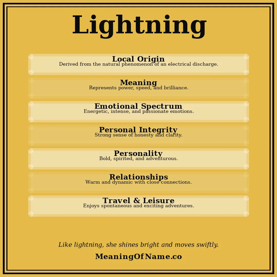 Lightning name meaning poster