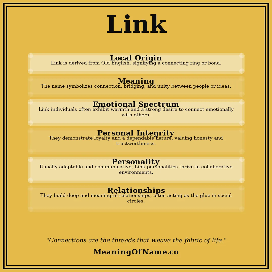 Link name meaning poster