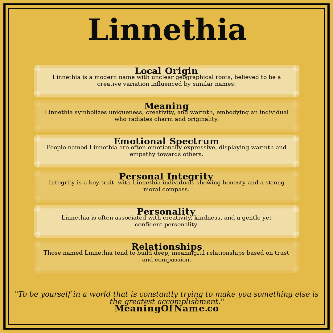 Linnethia name meaning poster