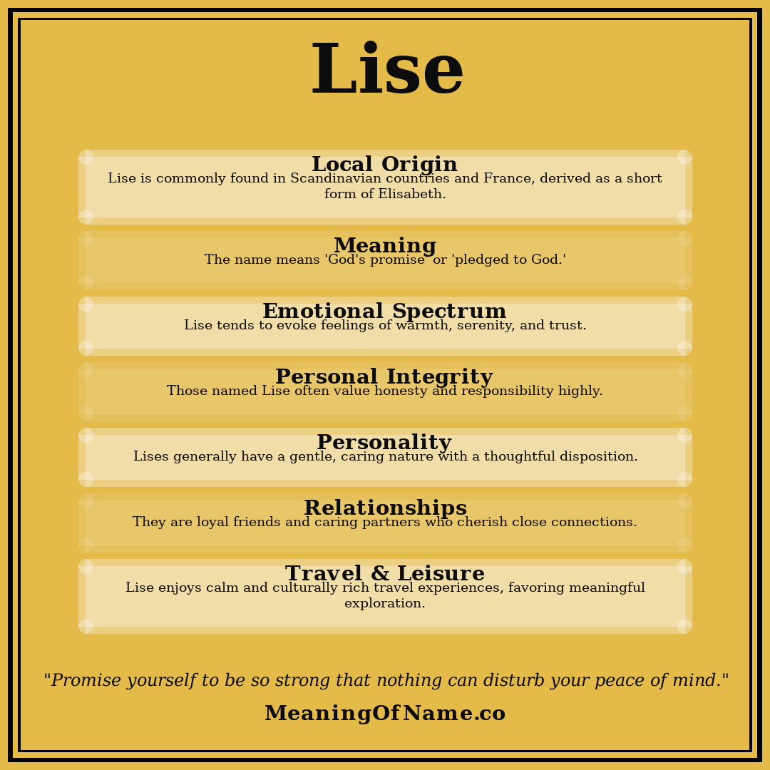 Lise name meaning poster