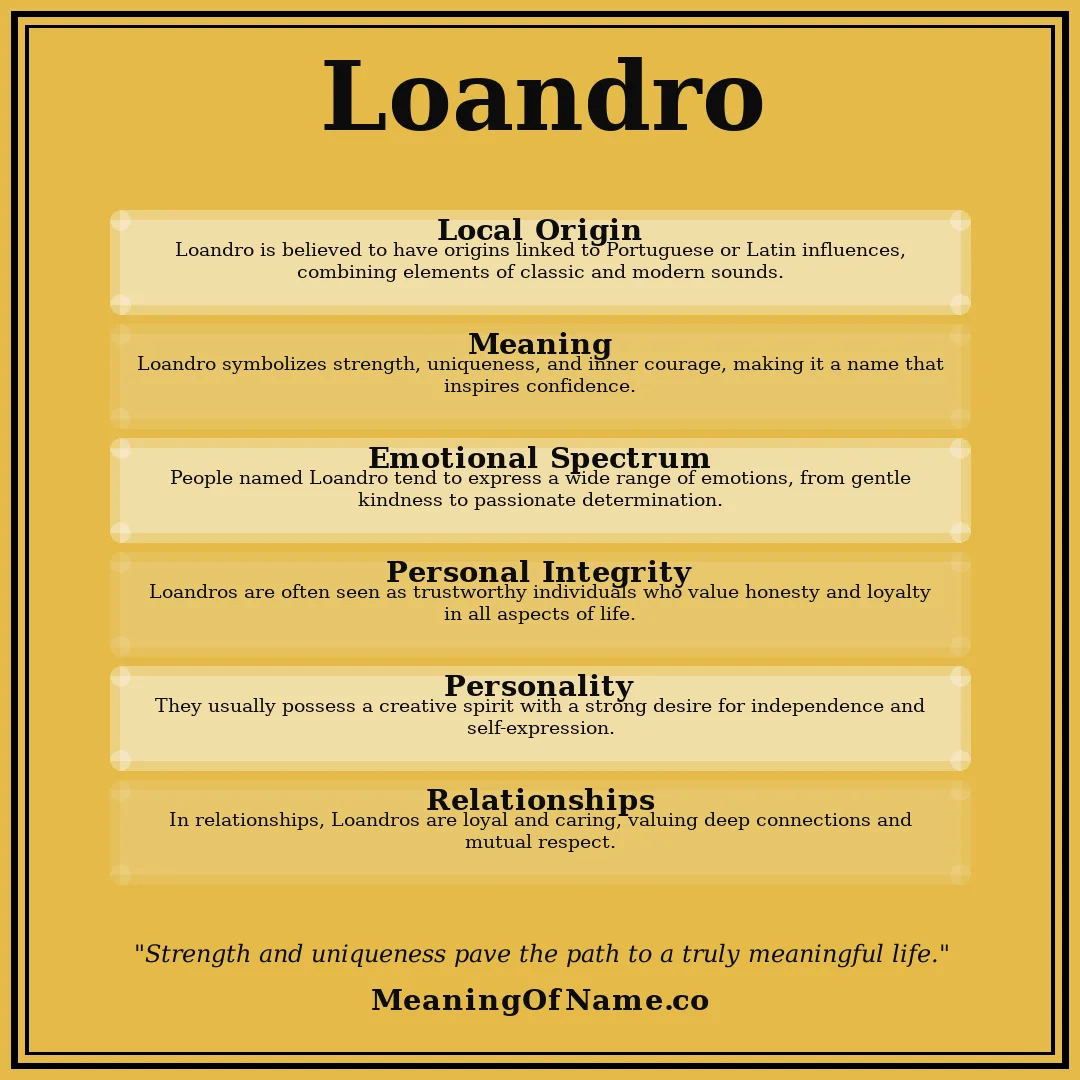 Loandro name meaning poster