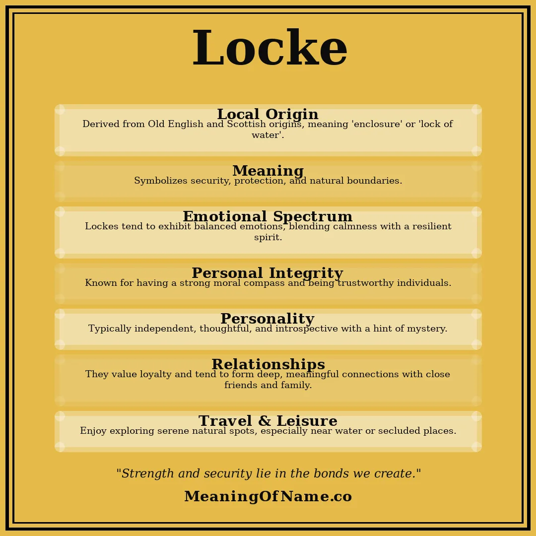 Locke name meaning poster