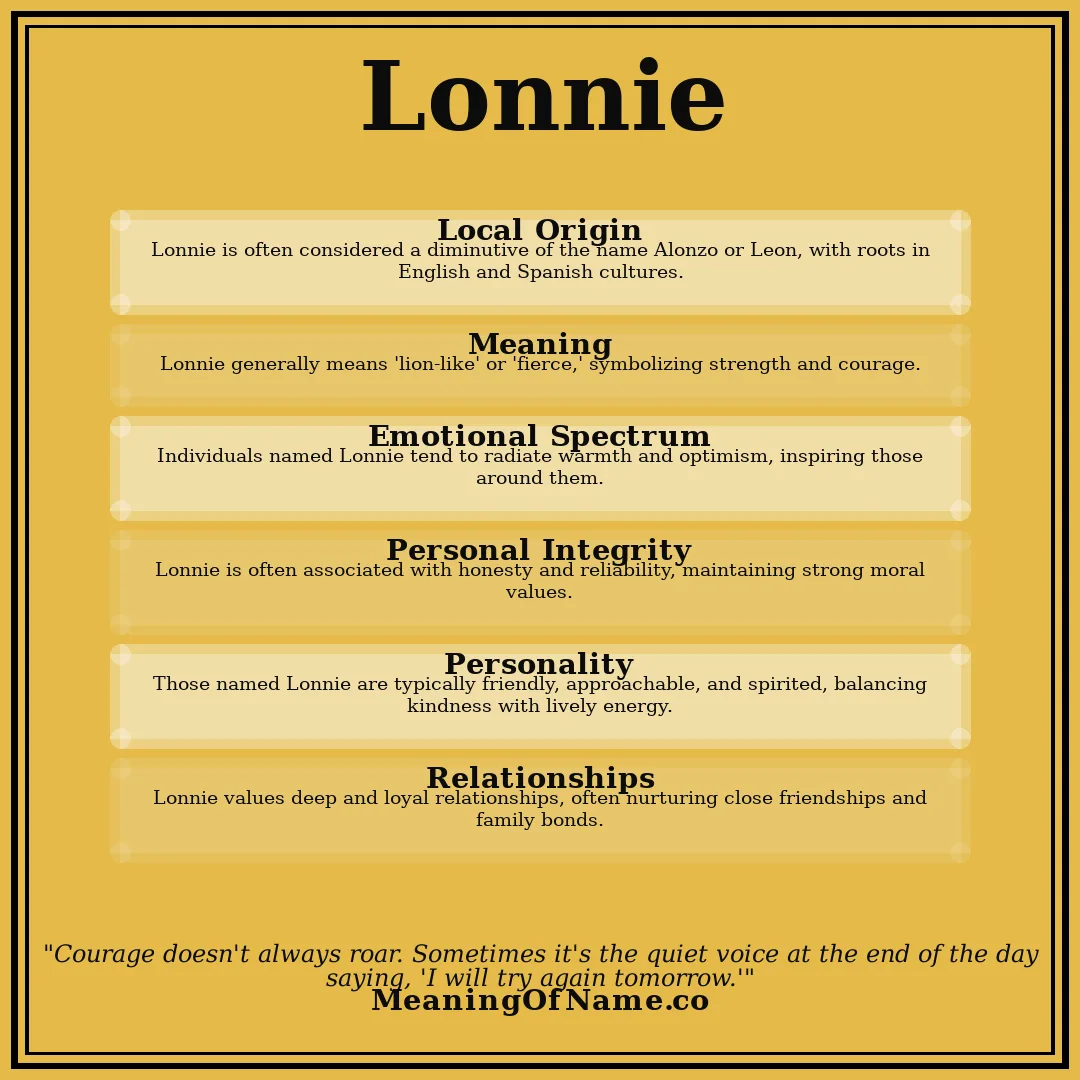 Lonnie name meaning poster