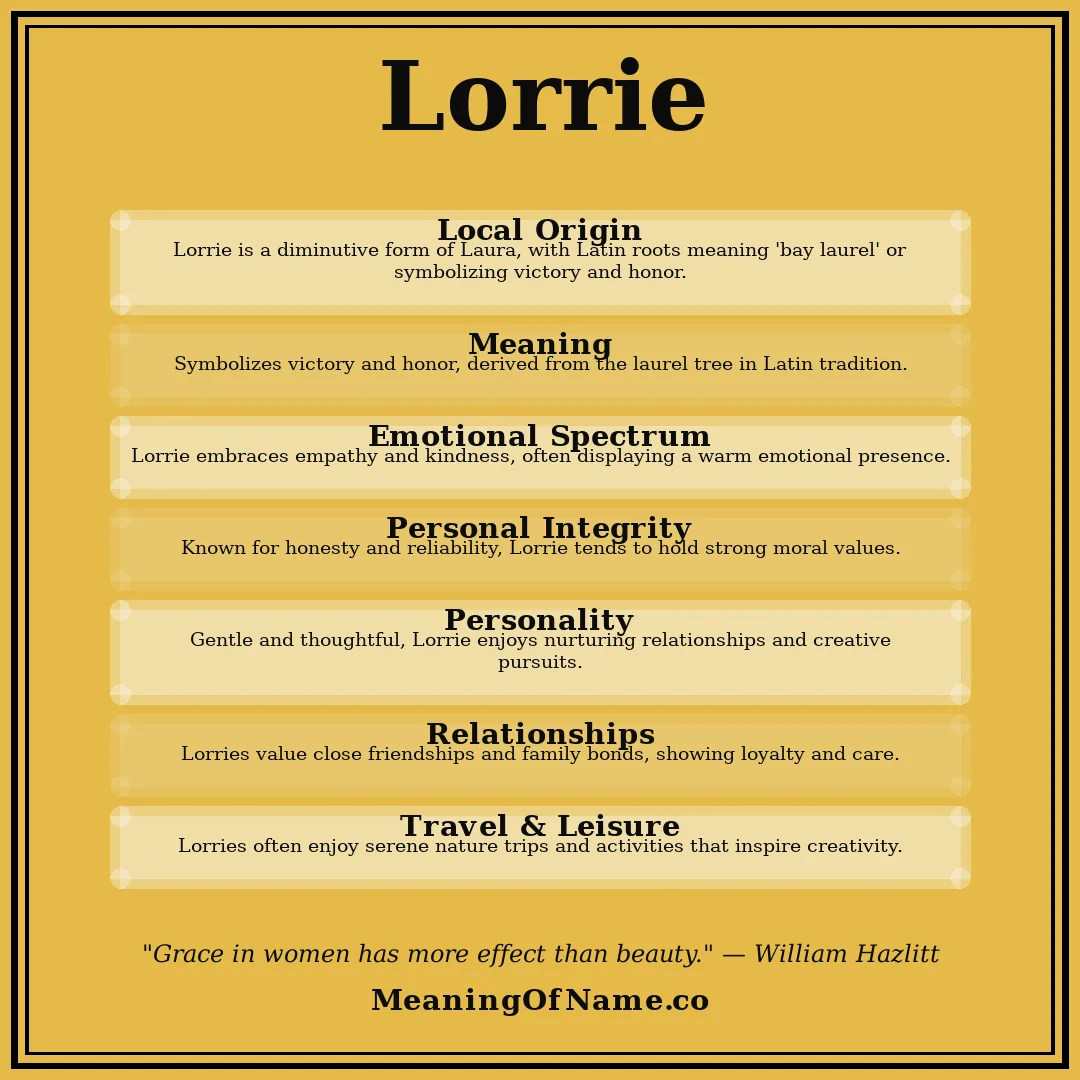 Lorrie name meaning poster
