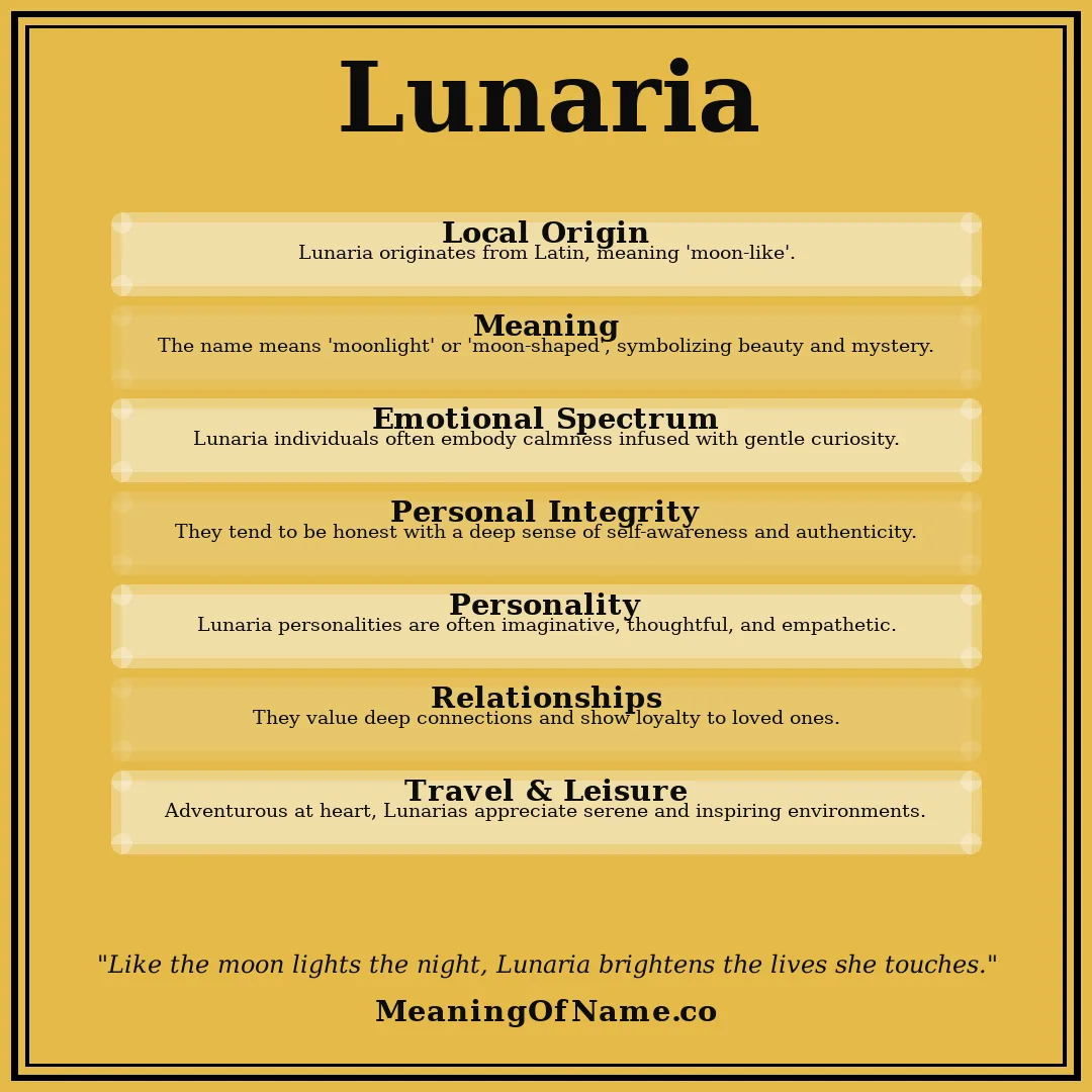 Lunaria name meaning poster