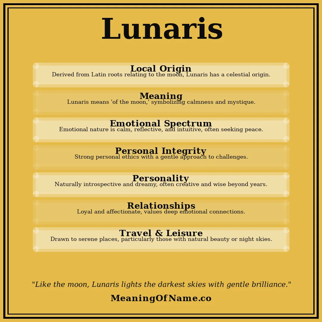 Lunaris name meaning poster