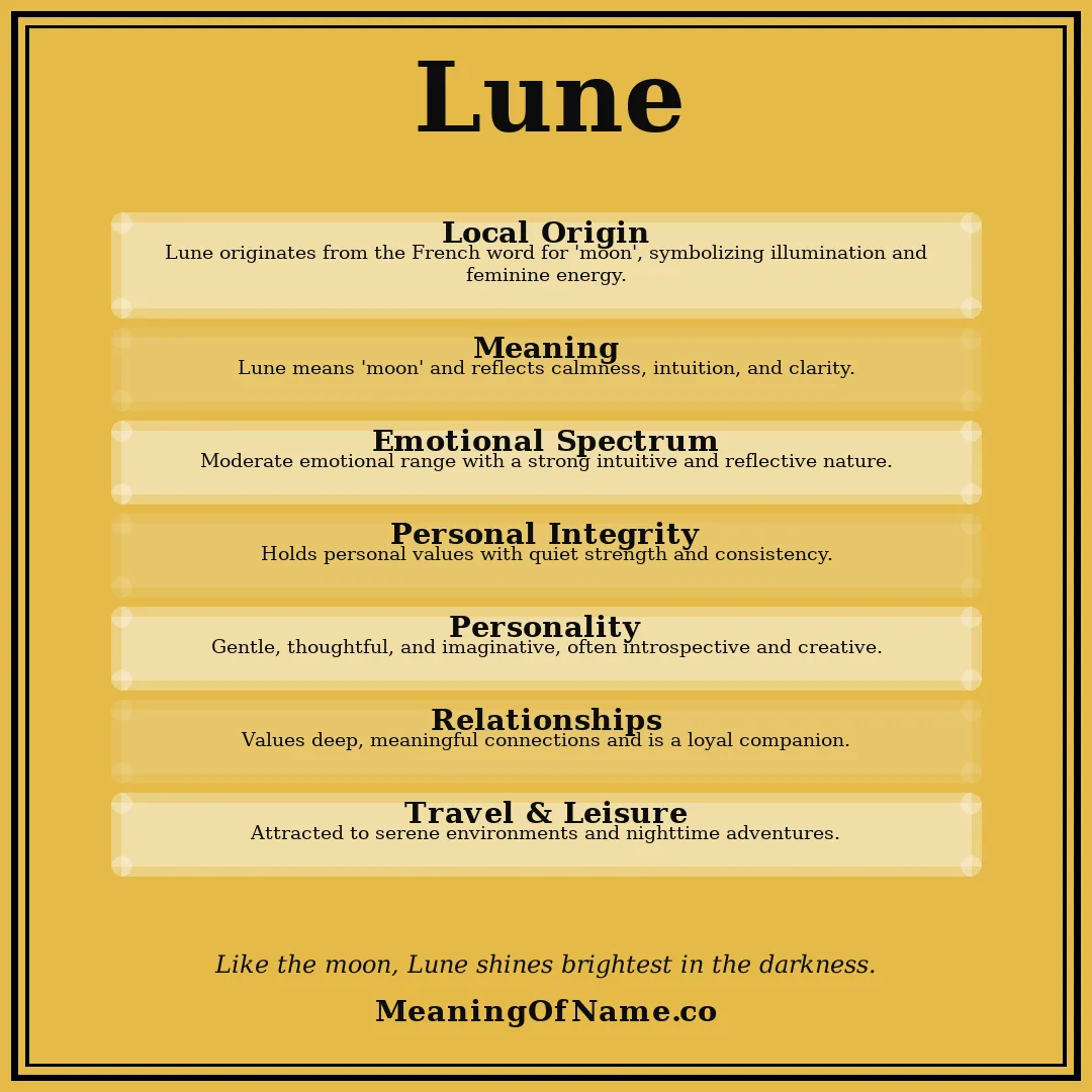 Lune name meaning poster