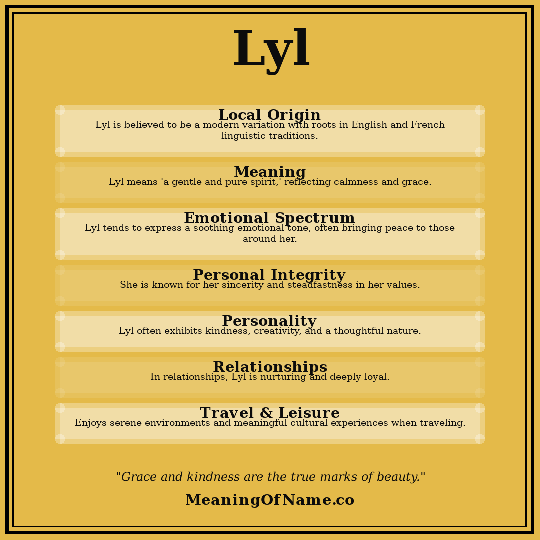 Lyl name meaning poster