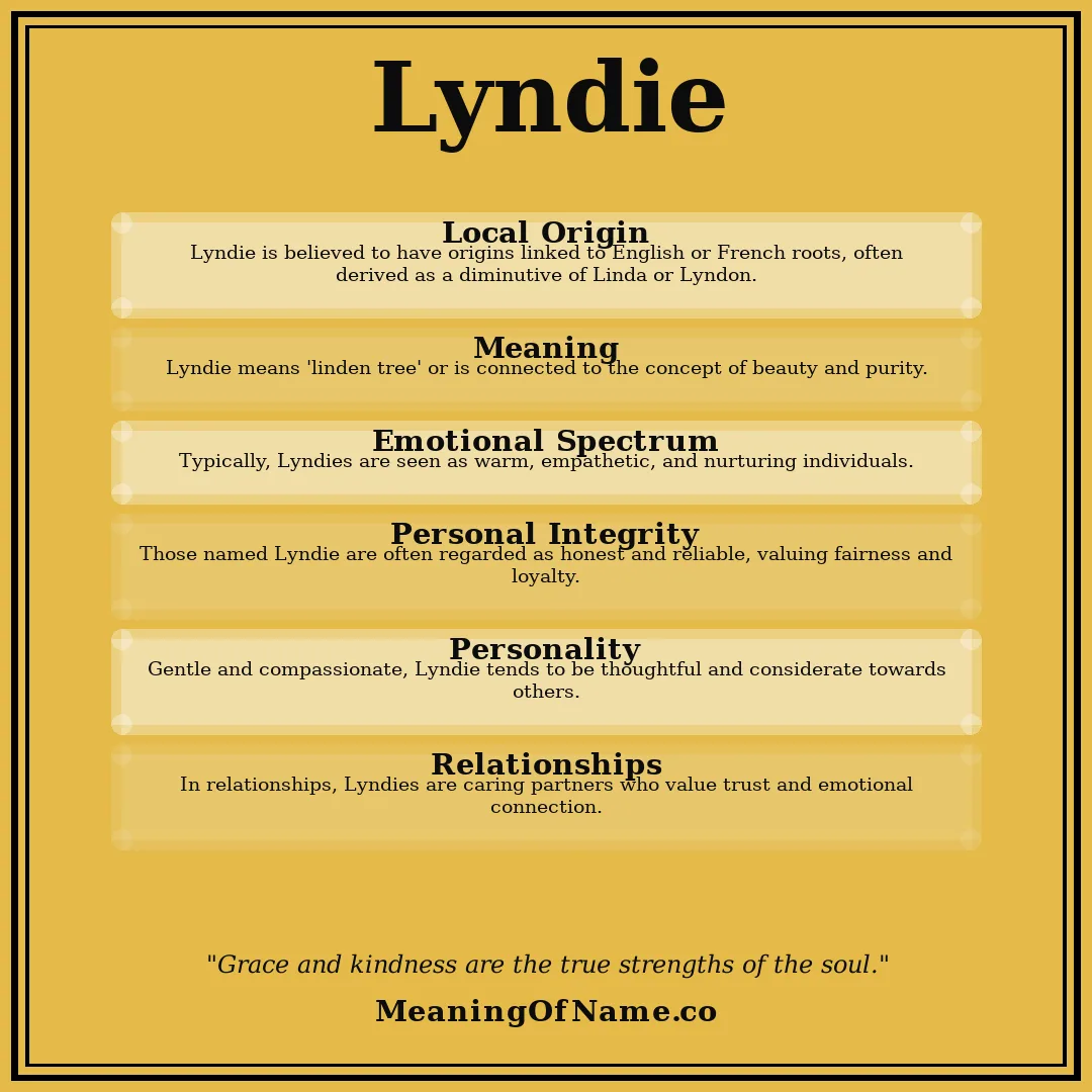 Lyndie name meaning poster