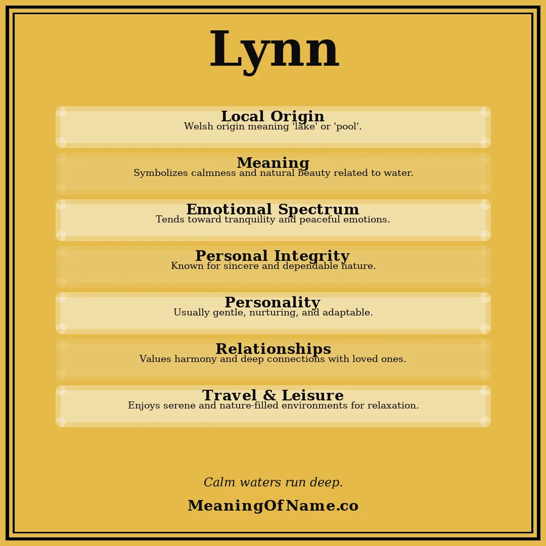 Lynn name meaning poster