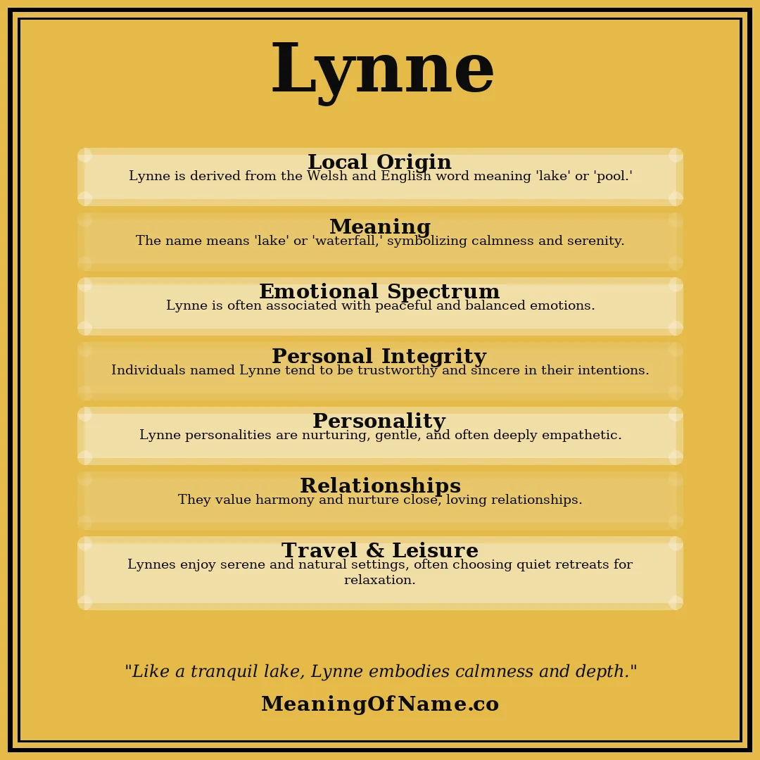 Lynne name meaning poster