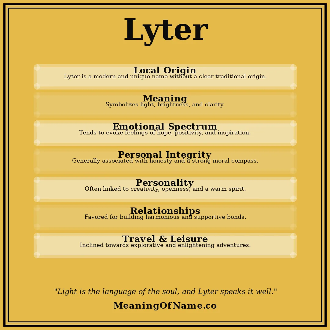 Lyter name meaning poster