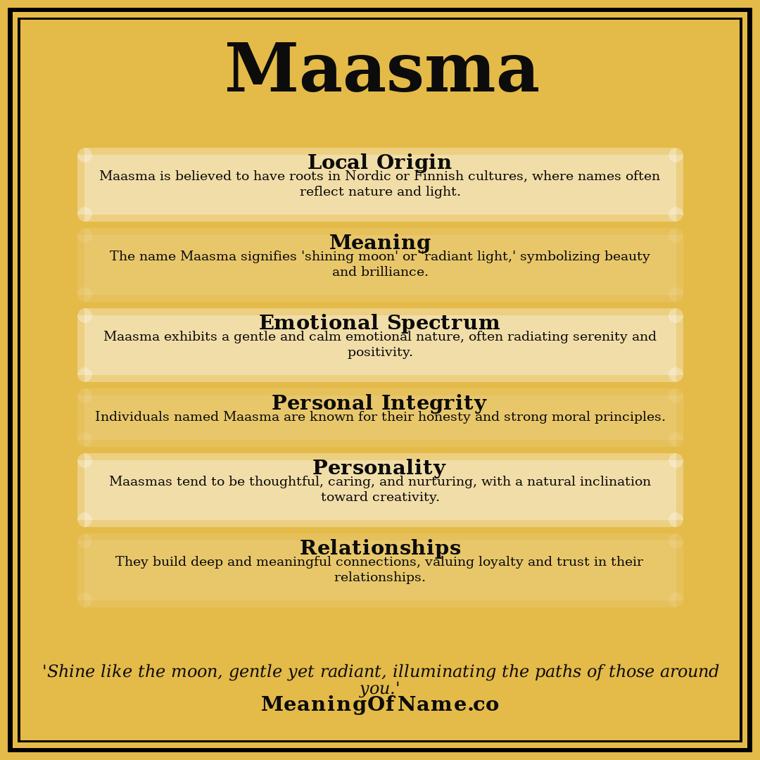 Maasma name meaning poster