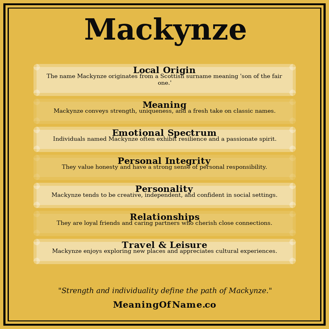 Mackynze name meaning poster