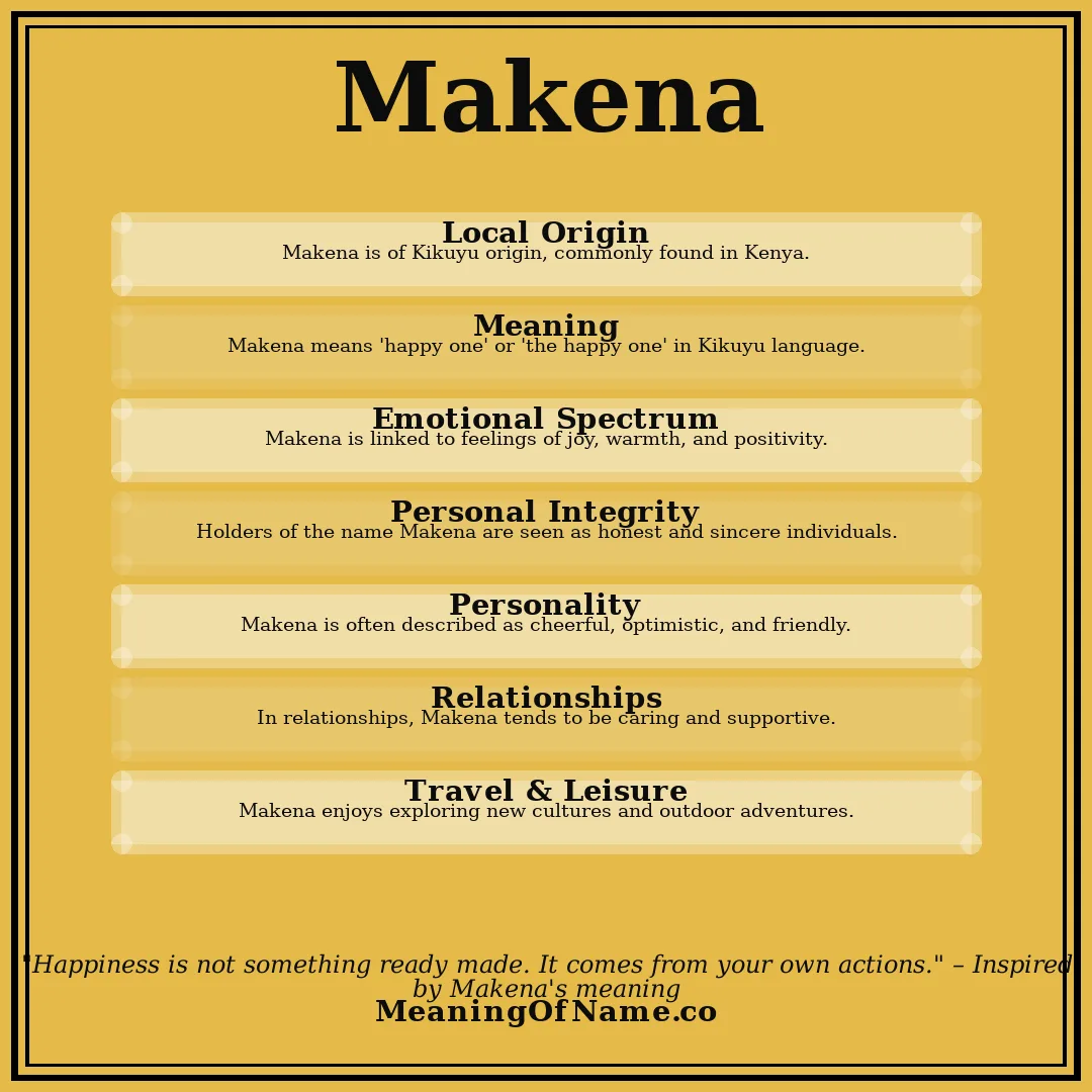 Makena name meaning poster