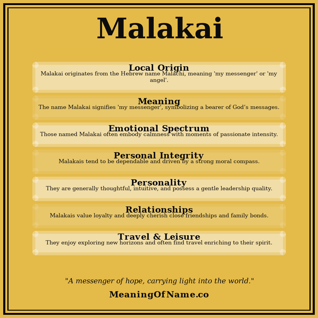 Malakai name meaning poster