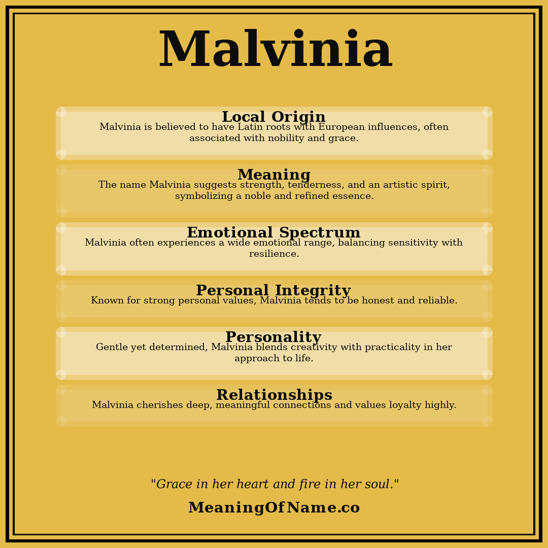 Malvinia name meaning poster
