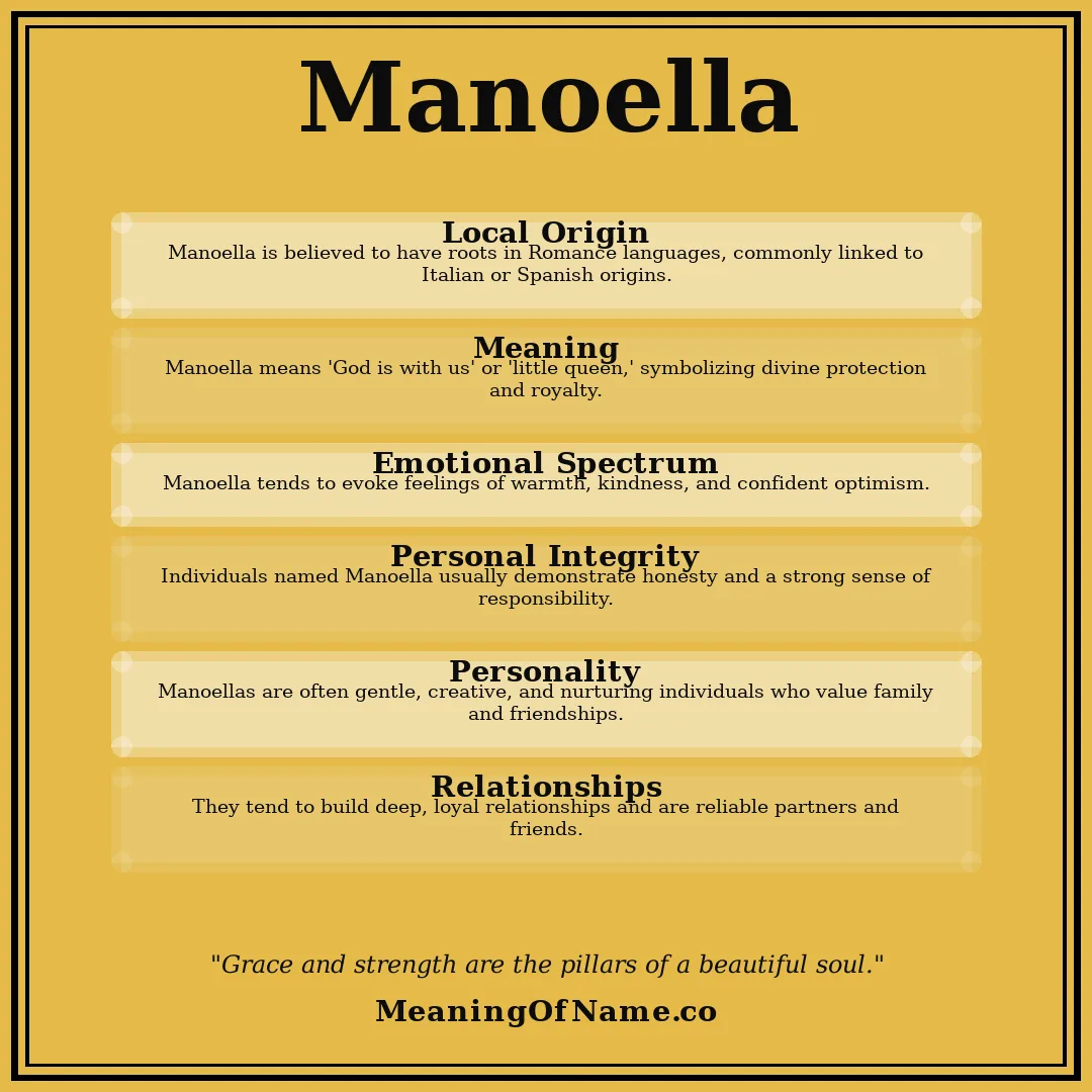 Manoella name meaning poster