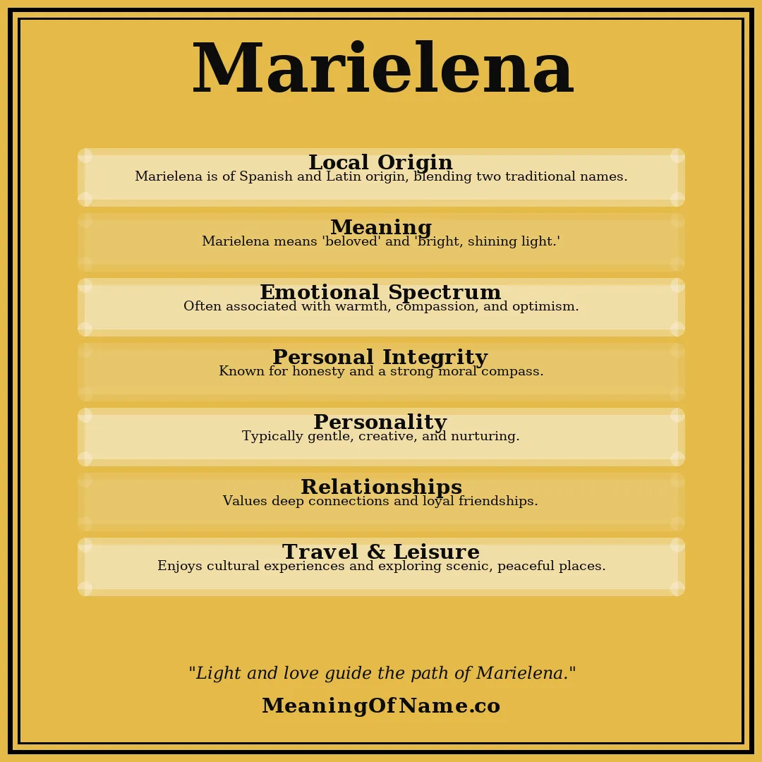 Marielena name meaning poster
