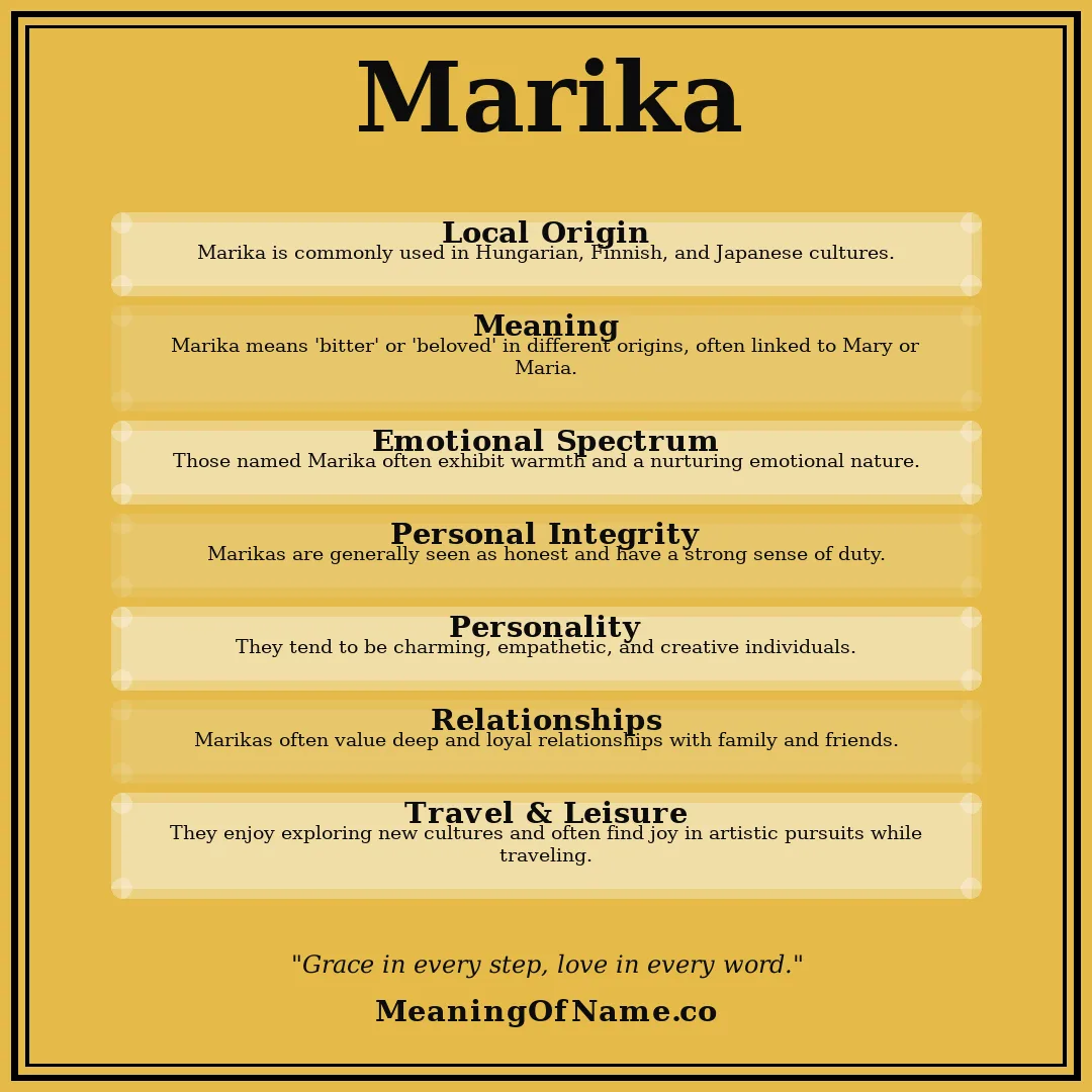 Marika name meaning poster