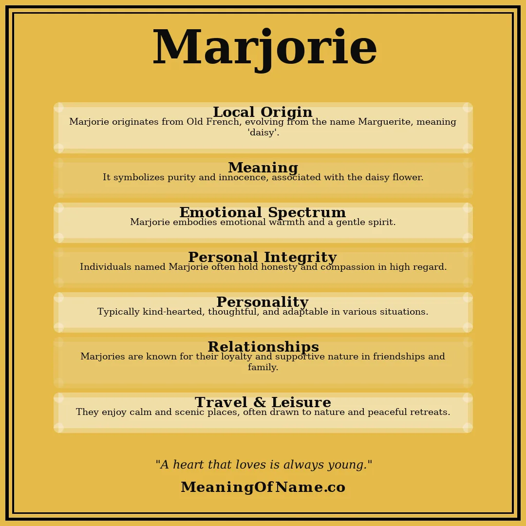 Marjorie name meaning poster