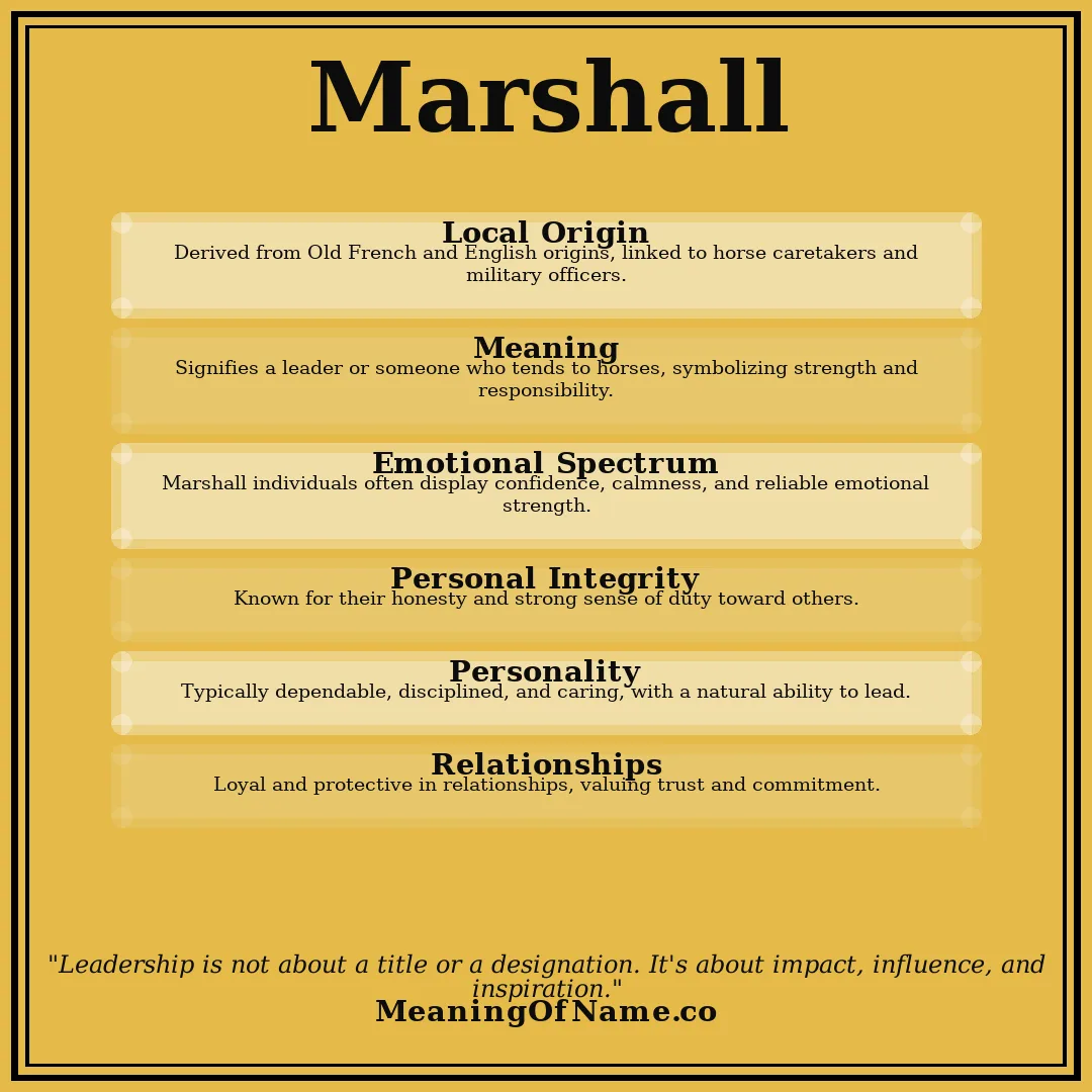 Marshall name meaning poster