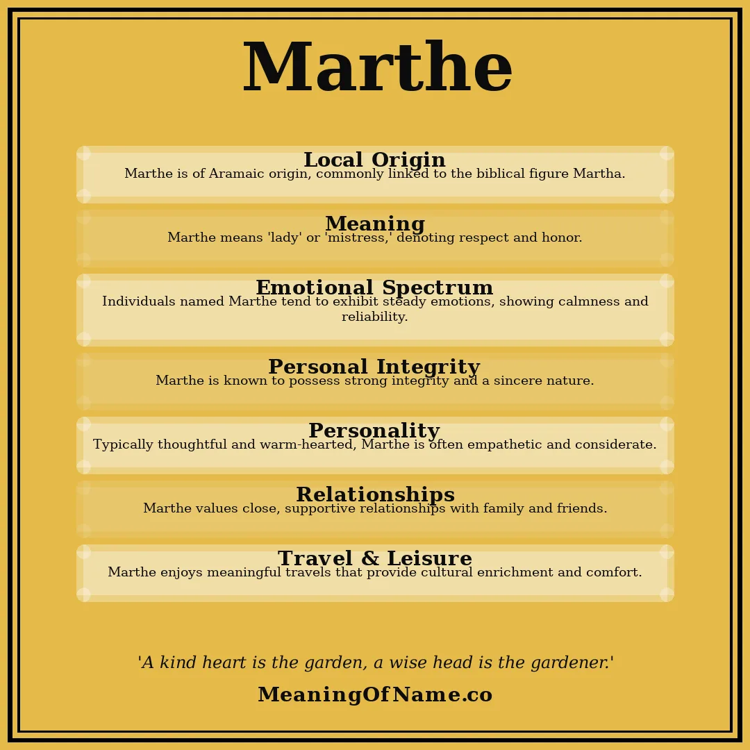 Marthe name meaning poster