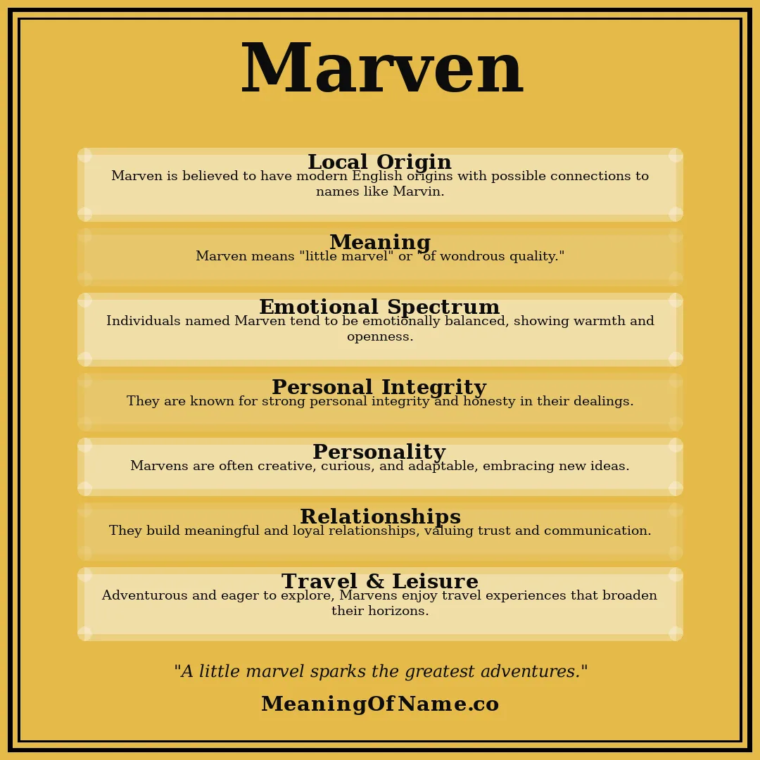 Marven name meaning poster
