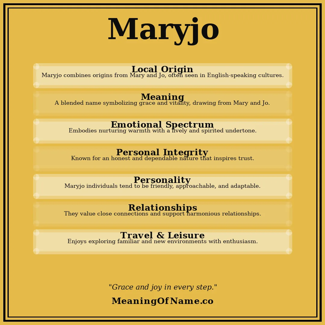 Maryjo name meaning poster