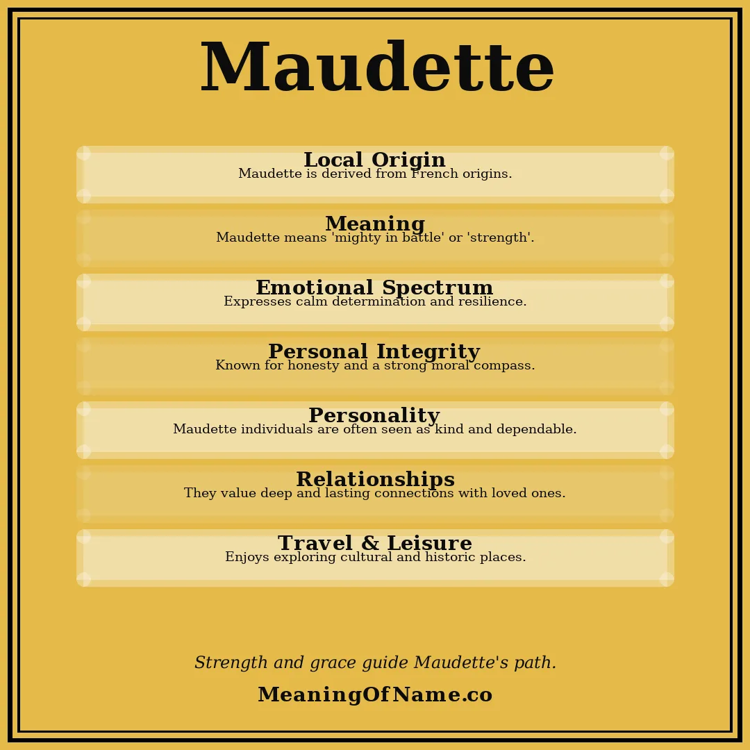 Maudette name meaning poster