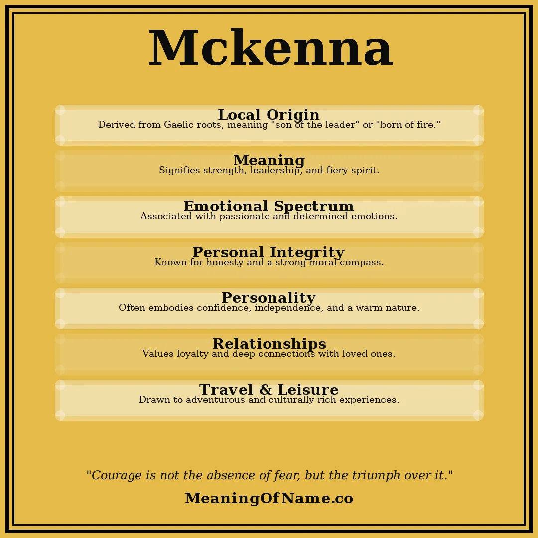 Mckenna name meaning poster