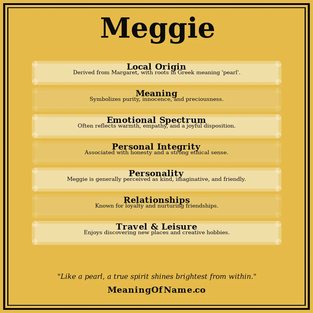 Meggie name meaning poster