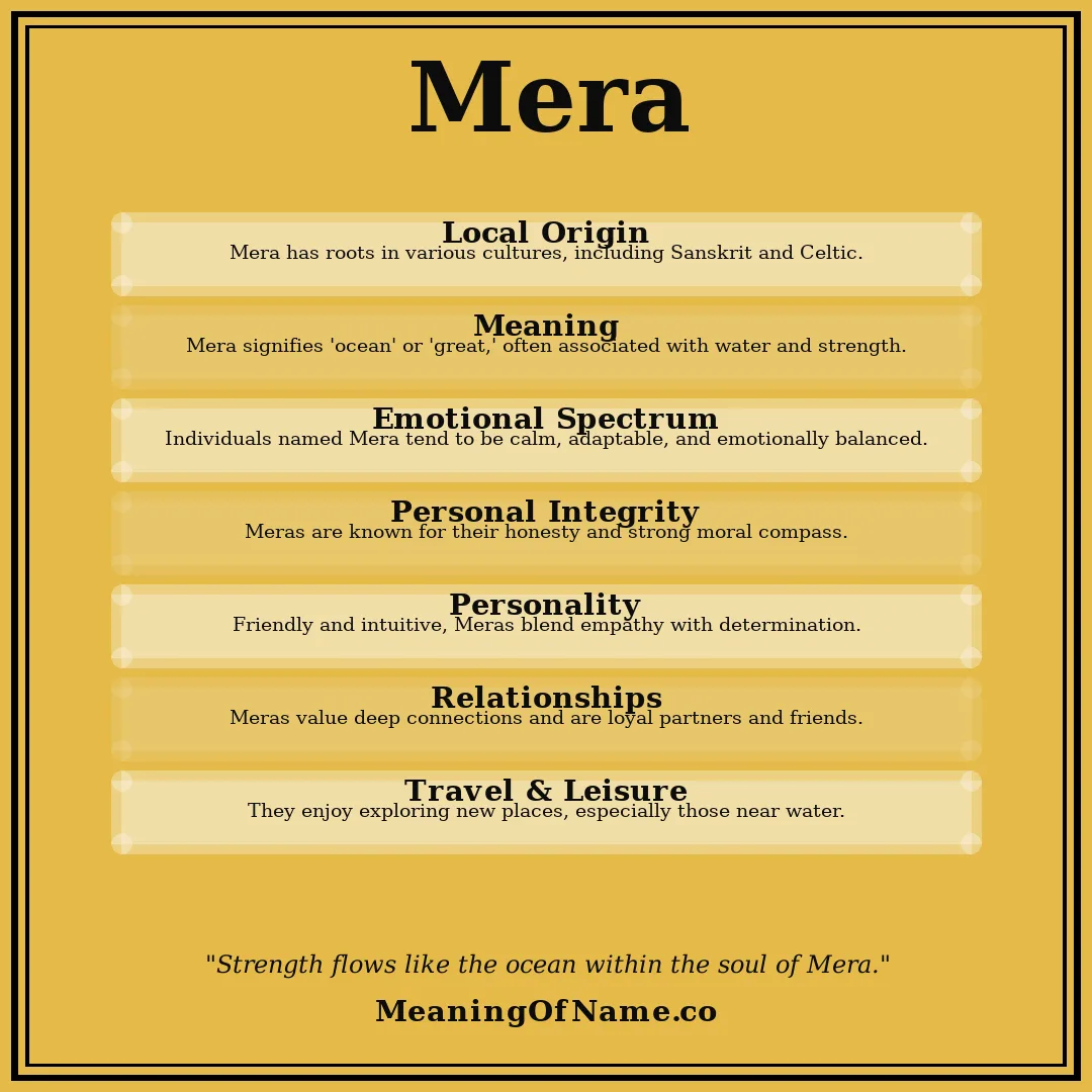 Mera name meaning poster