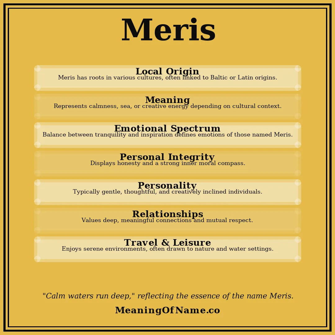 Meris name meaning poster