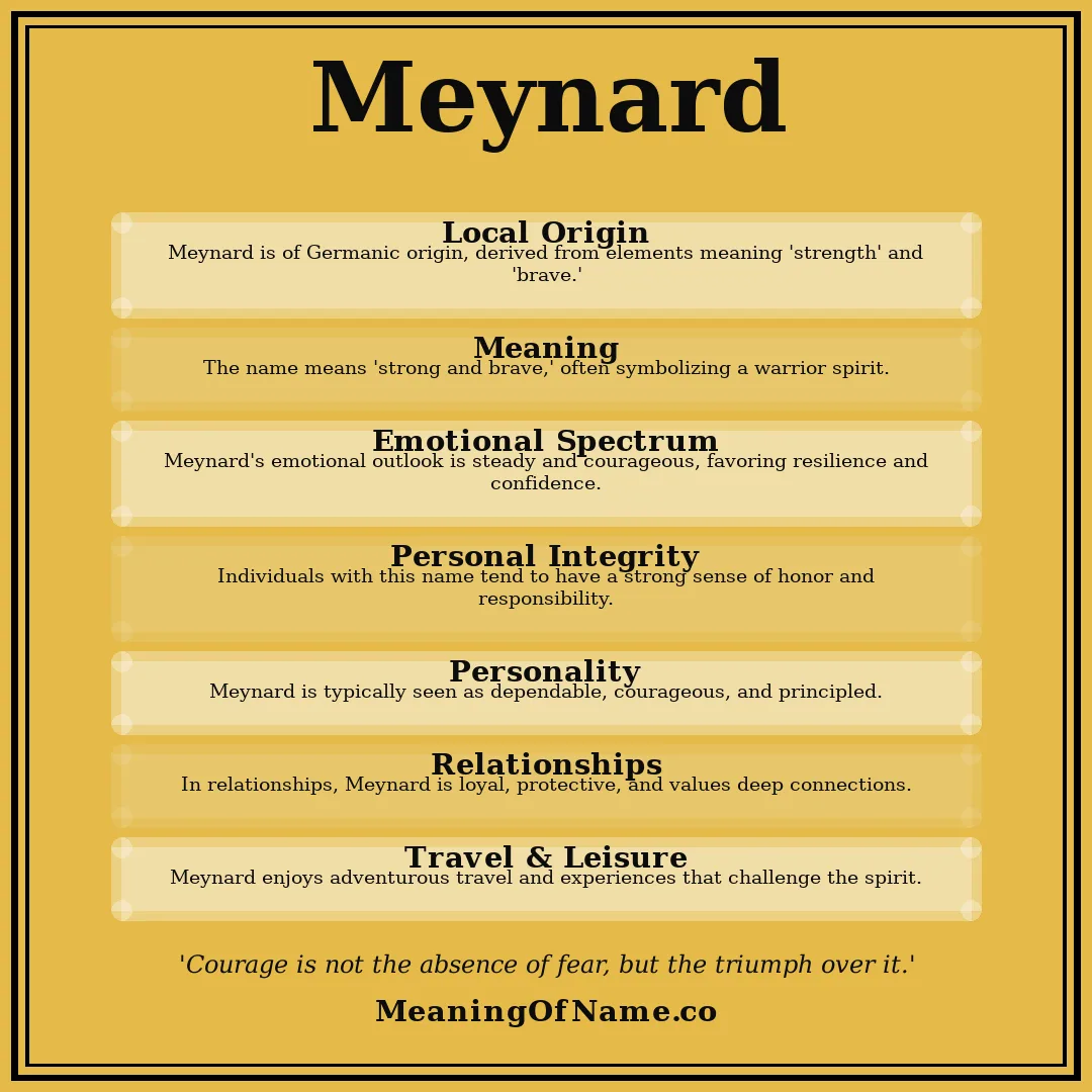 Meynard name meaning poster