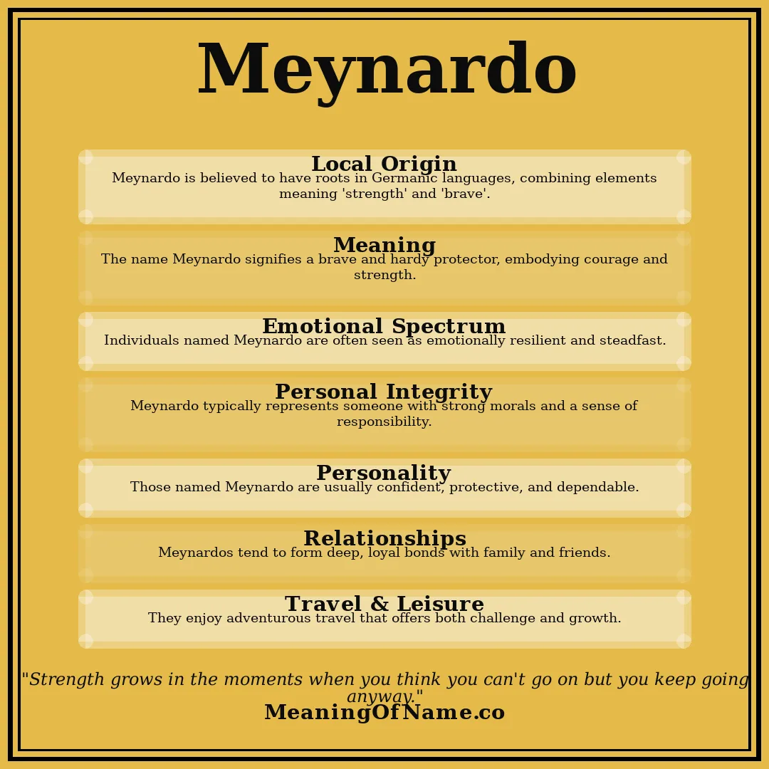Meynardo name meaning poster