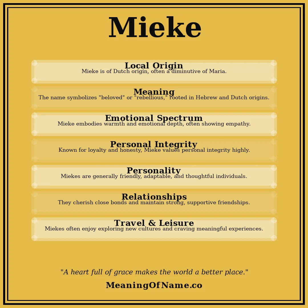 Mieke name meaning poster