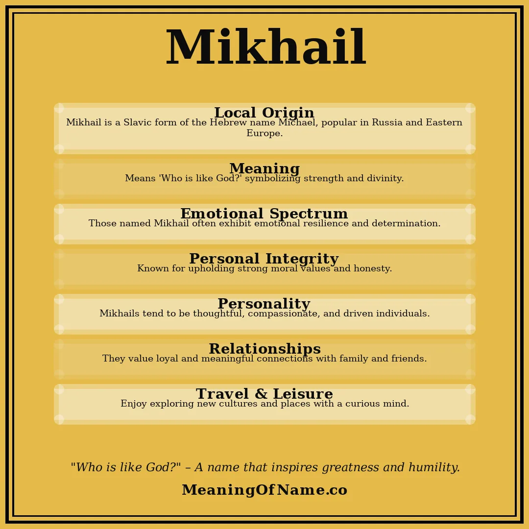 Mikhail name meaning poster