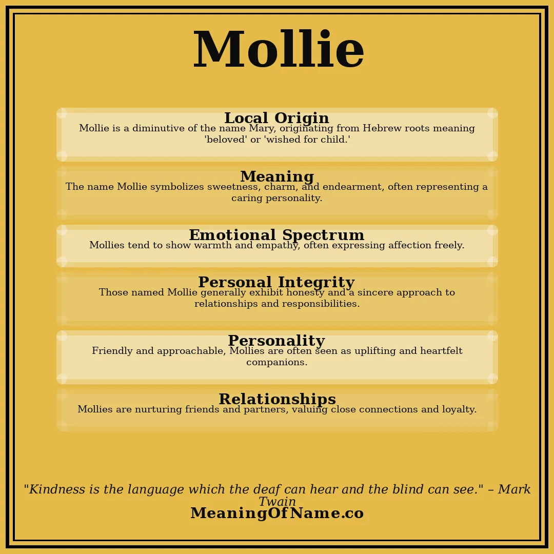 Mollie name meaning poster