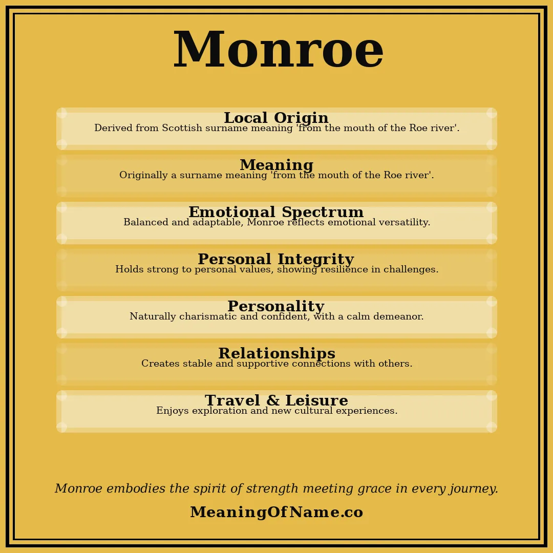 Monroe name meaning poster