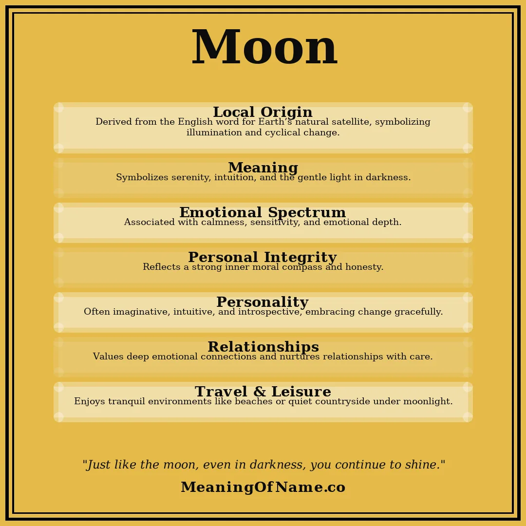 Moon name meaning poster
