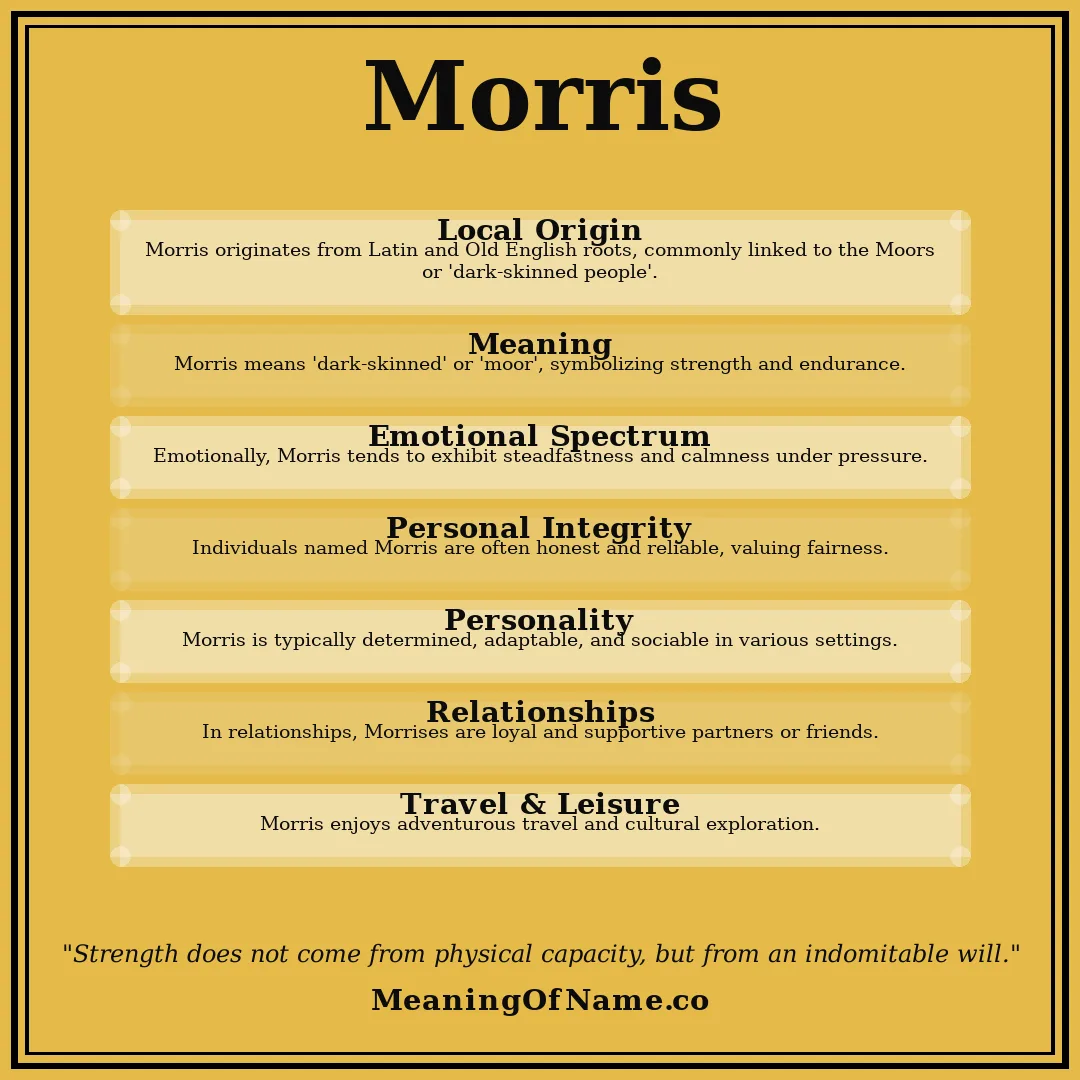 Morris name meaning poster