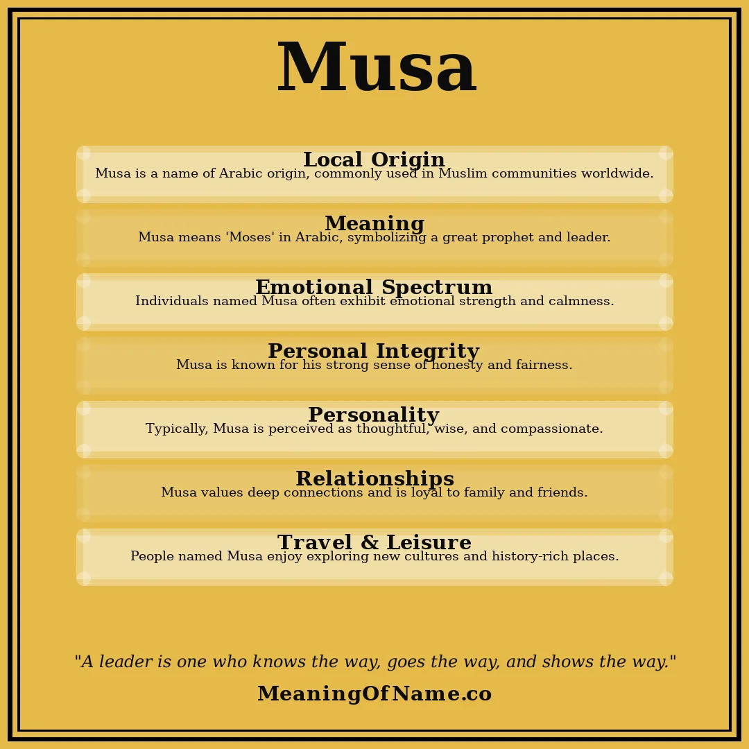 Musa name meaning poster