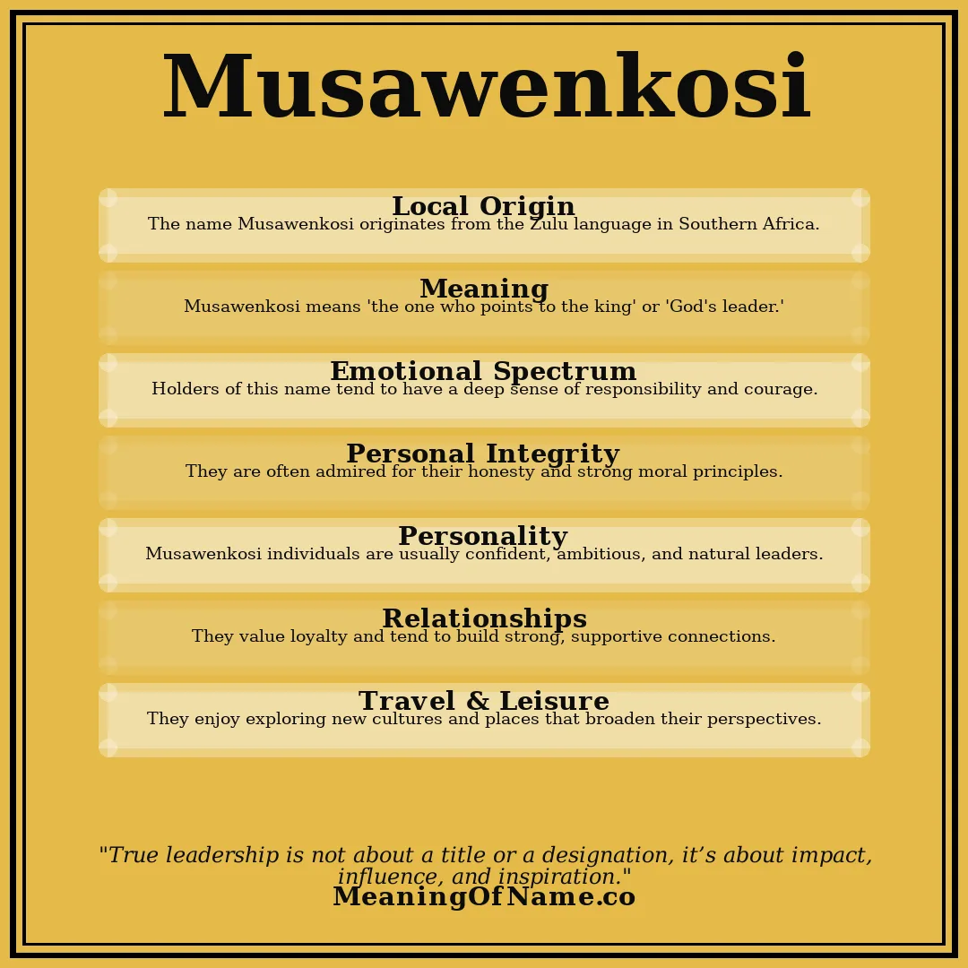 Musawenkosi name meaning poster