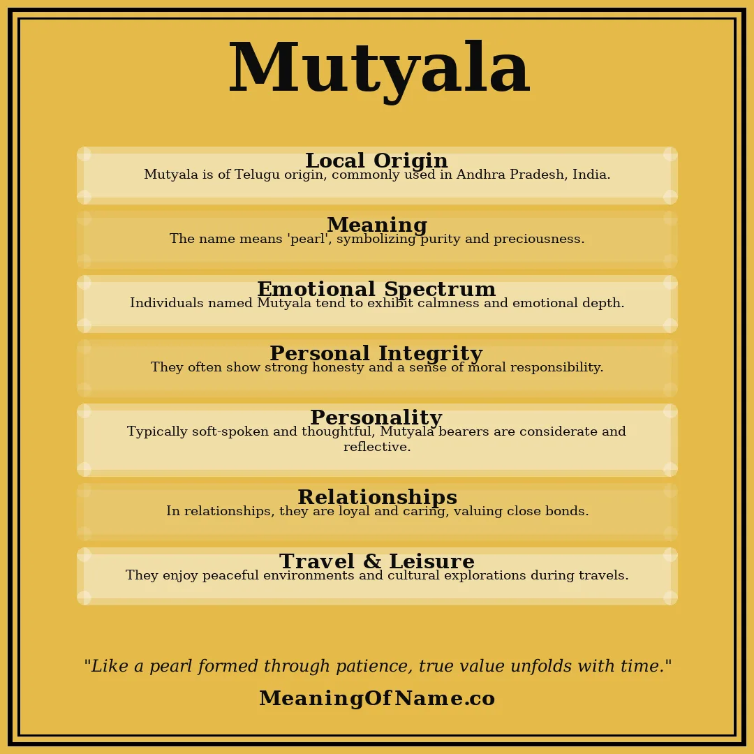 Mutyala name meaning poster