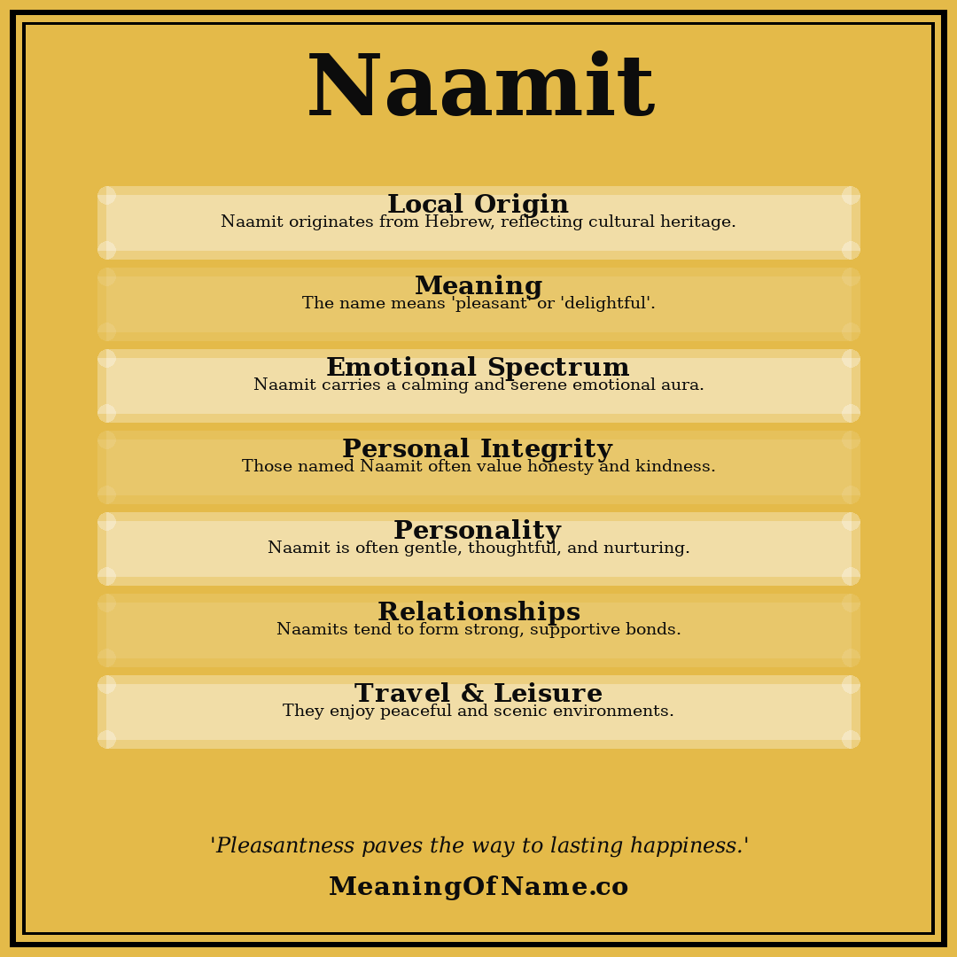 Naamit name meaning poster